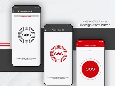 UI DESIGN ALARM BUTTON alarm alarm button alarm button creative market design life my design panic security security app security system signaling sos ui ux