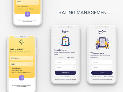 Rating Management app art design flat illustration illustrator minimal ui ux vector