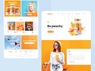 Doktor's | Website Design homepage landingpage minimal orange ui ui design uiux web design website website concept website design