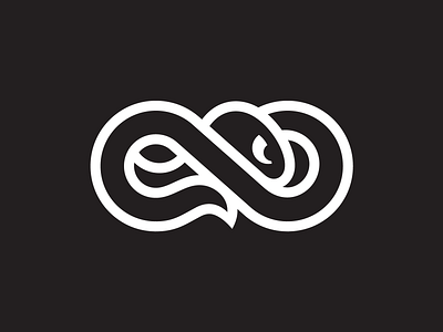 Snake mark branding brand identity logo logotype mark snake cycle loop infinity