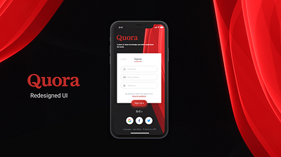 Quora app Redesign UI behance design download facebook free fresh instgram new photoshop quora redesigned socialmedia ui design uiux web webdesign website xd design