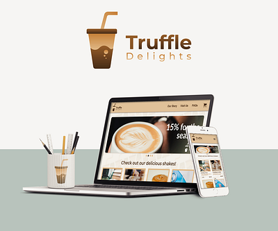 Truffle Delights Responsive Website Design branding coffee design food logo logo design responsive design ui ui ux ux vector web web design website design