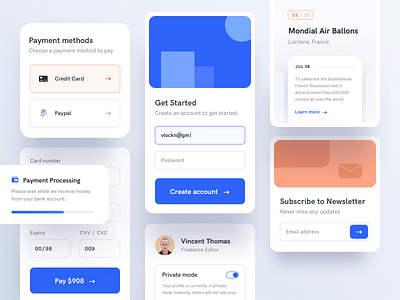 Components v2 checkout components credit card get started mobile signup slider subscribe ui ux