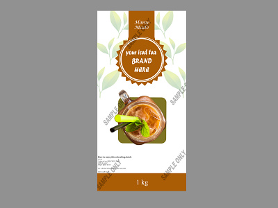 ICE TEA LABEL adobe photoshop brand design branding label design sticker