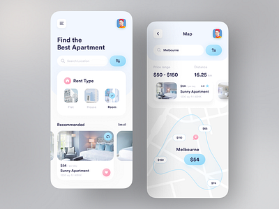 Orix Rent Apartment apartment colourful dribbble best shot minimal popular popular design rent rental app top