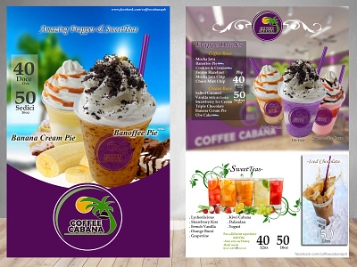 Coffee Cabana Flyer front back branding design brochure design flyer mobile