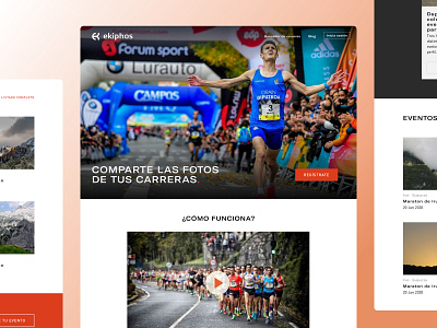 Ekiphos – Landing page design events running sport ui ux website