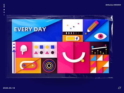 My Every Day 3d branding c4d design poster ui ux vector