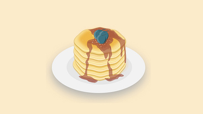 Food Illustration - Pancake branding cake chocolate design design art food illustration illustration illustration art vector vector illustration