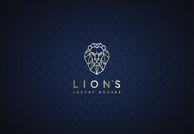 Lion's Luxury Houses branding gold linear logo luxury luxury branding luxury design luxury logo prestige simple