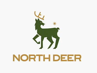 North Deer branding concept deer logo design designer graphic icon logo logodeer logodesign logodesigns logozoo minimal simple design vector