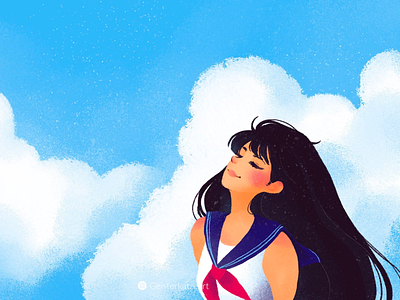 Cool breeze illustration japan japanese procreate