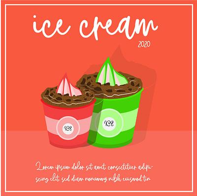 Ice Cream ads design branding design ice cream