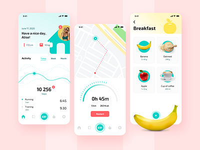 Fitness app app design fitness ui ux