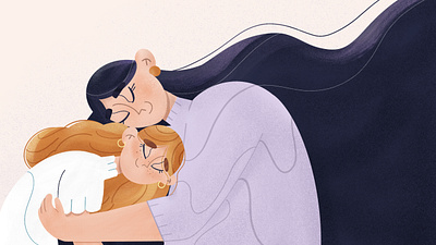 The Power of a Hug character design children book illustration childrens book childrens illustration daughter digital illustration digital painting family hug illustration love mother