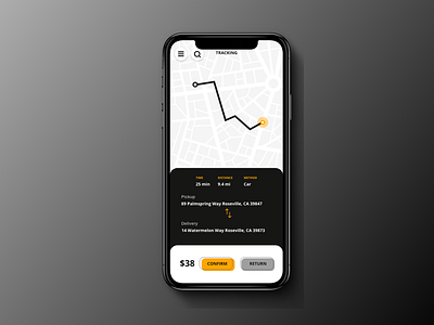 Day 020 - Location Tracker / 100 Days of UI 020 100 days of ui 2d adobe xd adobexd app app design application dailyui design location tracker mobile app mobile ui ui ui design uidesign uiux website