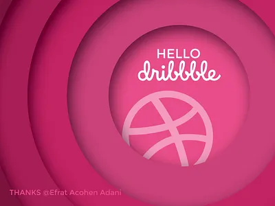 hello dribbble design vector