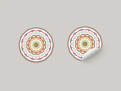 Hawaiian Mandela Pattern Design art design illustration illustrator pattern sticker design