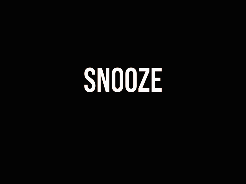 Snooze aftereffects animation kinetic kinetic type kinetic typography kinetictype melt melting melting type rgb typography