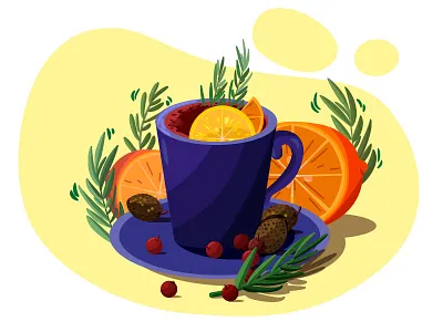 Winter drink drinks food and drink food illustration illustraion illustrator vector winter