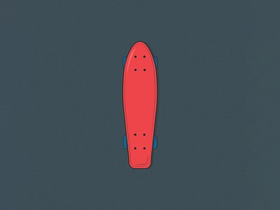 Skateboard Illustration 🛹 adobe illustrator design drawing flat design graphic design illustration illustrator instagram penny skate red side project sk8 skate skateboard skateboarding vector art vector illustration vectorart