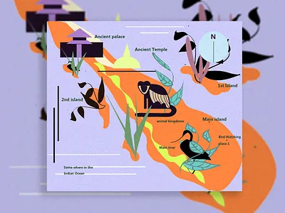 Some Where In The Idian Ocean art branding design flat illustration illustrator logo minimal typography vector