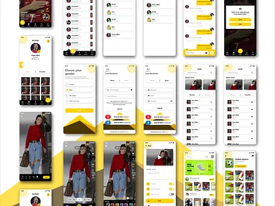 Social Networking App app app design clean design minimal mobile mockup social media ui ui design ux ux design