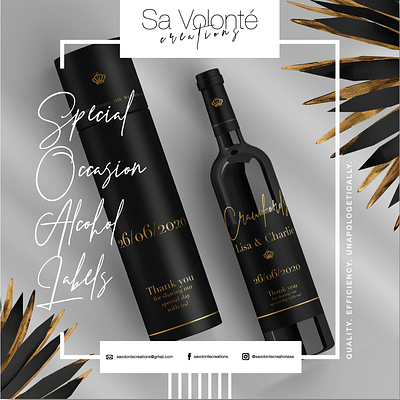 Special Occasion Alcohol Labels branding design illustration illustrator logo minimal stationery type typography website wedding