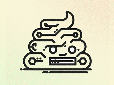 robo-shit character character design flat icon illustration illustrator shit vector