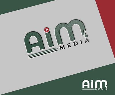 aim media logo design branding creative logo design icon design illustration logo logo design music icon play button