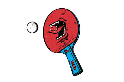 Screaming Ping Pong Bat bat graphic design illustration pingpong sports table tennis