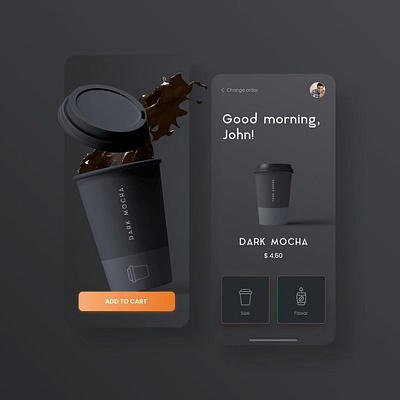 Minimal dark coffee animation app coffee concept concept design design designer form forms illustration login mobile app mobile app design mobile design mobile ui sign in ui uiux ux