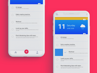 Ui exploration - To Do + Weather App adobexd design ideas design inspiration figma illustrator ui uidesign user experience user interface ux