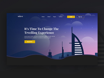 Travel To Dubai design dubai gulf website gulf website home page design home website tour travel website traveling ui web