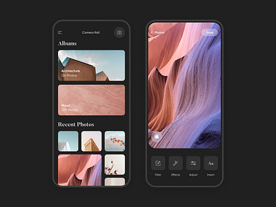 Photo editor app concept design figma mobile mobile app mobile app design mobile ui photo ui ux ux