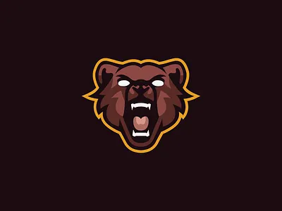 Bear Mascot Logo bear bear logo bears brown design flat furry illustration illustrator logo mascot mascot logo mascotlogo minimal vector yellow