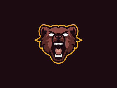 Bear Mascot Logo bear bear logo bears brown design flat furry illustration illustrator logo mascot mascot logo mascotlogo minimal vector yellow