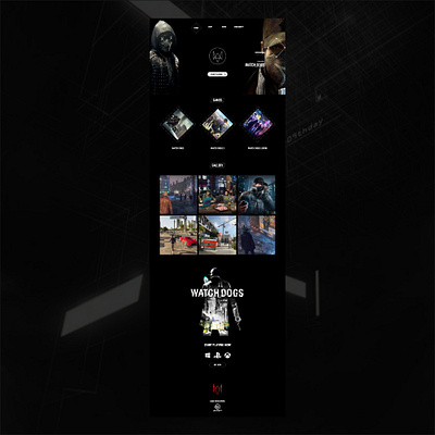 Watch Dogs - Web UI Design design flat ui ux web