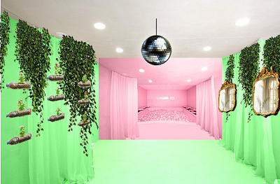 Chaudfontaine Experience: Raspberry Lime Room design mockup