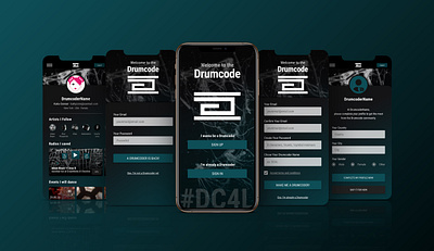 Sign up and Sign in pages for a mobile App design mobile mobile design music music label uiux xd