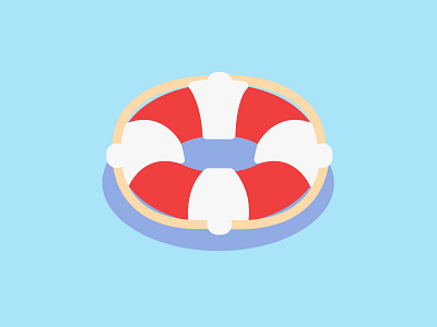 Lifesaver 2d daily design flat flat colors flat design graphic design icon icône illustration lifesaver minimalist minimalist icon