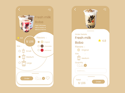 Boba App app app design boba boba tea design ecommerce ecommerce app flat mobile app mobile app design mobile ui ui ux ui ux web uidesign ux