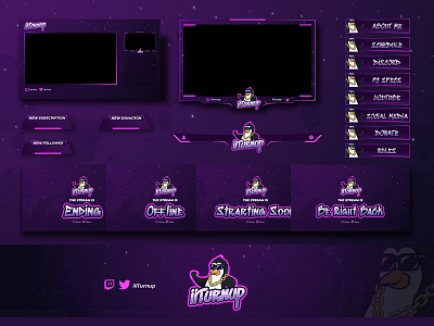 Custom Stream Twitch Overlay banner branding design esport esport logo gaming illustration mascot overlay stream twitch vector