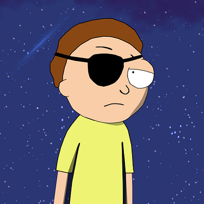 Evil Morty Illustration flat illustration vector