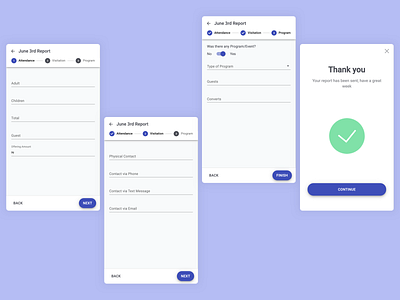 Mobile Form Steppers church design form mobile design mobile ui sketch ui ux