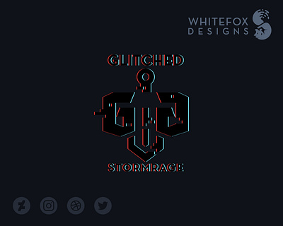 Glitched Guild Logo branding design fantasy glitch logo sword vector