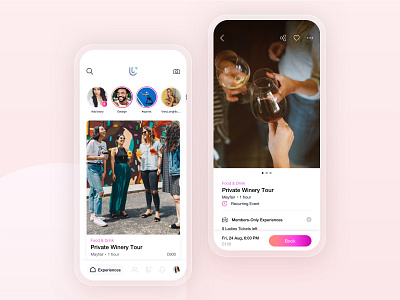 Let's Day Out - Mobile App adchitects app app design app design icon ui web ios guide clean dating events experience letsdayout minimal mobile app networking pink profile purchase social tickets ui uidesign ux