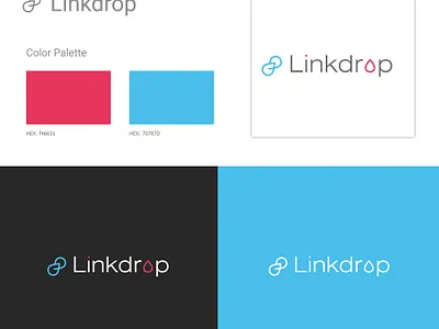 LINKDROP design flat logo vector
