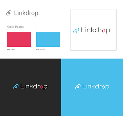LINKDROP design flat logo vector