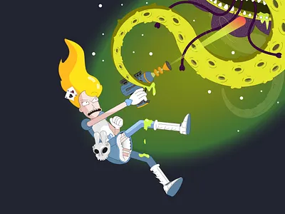 Brave Alice in Rick and Morty world adobe aliceinwonderland characters design illustration rickandmorty vector